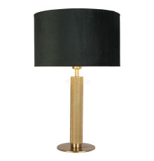 Настільна лампа Searchlight EU65721GR London Table Lamp - Knurled Gold, Green Velvet Shade