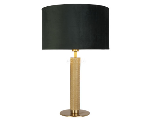 Настільна лампа Searchlight EU65721GR London Table Lamp - Knurled Gold, Green Velvet Shade