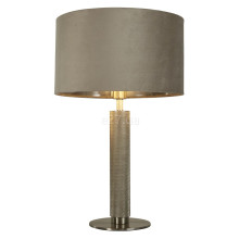 Настільна лампа Searchlight EU65721TA London Table Lamp - Knurled Satin Nickel,Taupe Velvet Shade · Searchlight · searchlight-eu65721ta