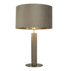 Настільна лампа Searchlight EU65721TA London Table Lamp - Knurled Satin Nickel,Taupe Velvet Shade