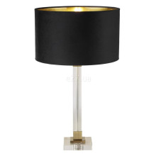 Настільна лампа Searchlight EU67521BK Scarborough Table Lamp - Crystal & Brass, Black Velvet Shade · Searchlight · searchlight-eu67521bk