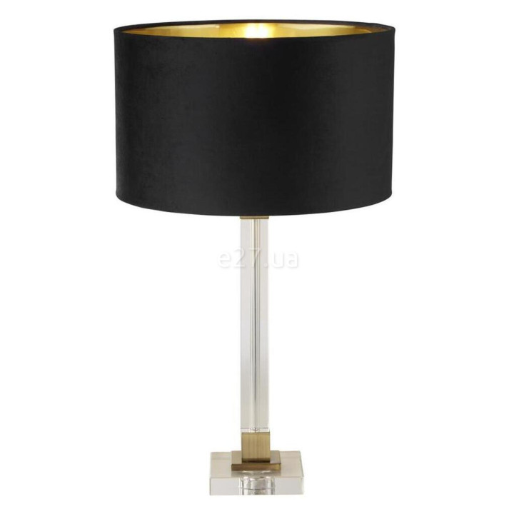 Настільна лампа Searchlight EU67521BK Scarborough Table Lamp - Crystal & Brass, Black Velvet Shade · Searchlight · searchlight-eu67521bk