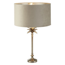 Настільна лампа Searchlight EU81210TA Palm Table Lamp - Antique Nickel & Taupe Velvet Shade · Searchlight · searchlight-eu81210ta