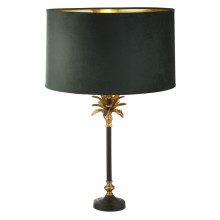 Настільна лампа Searchlight EU81211GR Palm Table Lamp - Black & Brass Metal & Green Velvet Shade · Searchlight · searchlight-eu81211gr