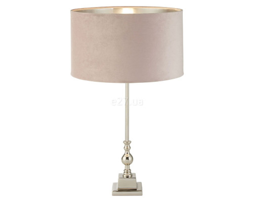 Настільна лампа Searchlight EU81214PI Whitby Table Lamp - Chrome Metal & Pink Velvet Shade