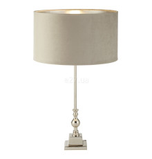 Настільна лампа Searchlight EU81214TA Whitby Table Lamp - Chrome Metal & Taupe Velvet Shade
