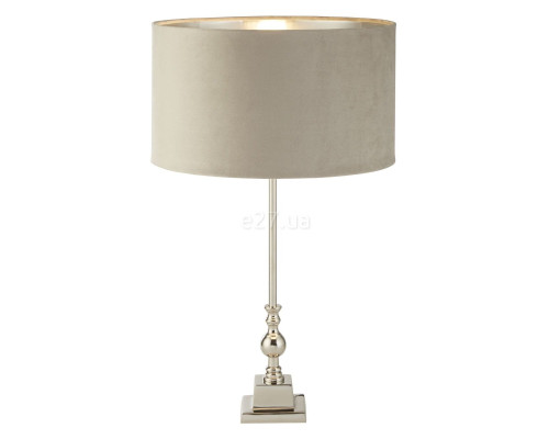 Настільна лампа Searchlight EU81214TA Whitby Table Lamp - Chrome Metal & Taupe Velvet Shade