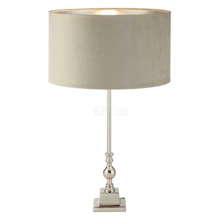 Настільна лампа Searchlight EU81214TA Whitby Table Lamp - Chrome Metal & Taupe Velvet Shade · Searchlight · searchlight-eu81214ta