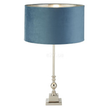 Настільна лампа Searchlight EU81214TE Whitby Table Lamp - Chrome Metal & Teal Velvet Shade · Searchlight · searchlight-eu81214te