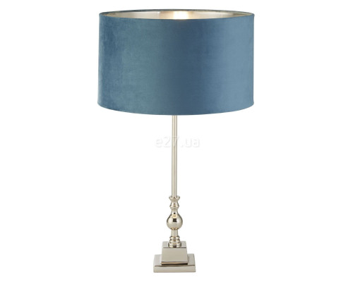 Настільна лампа Searchlight EU81214TE Whitby Table Lamp - Chrome Metal & Teal Velvet Shade