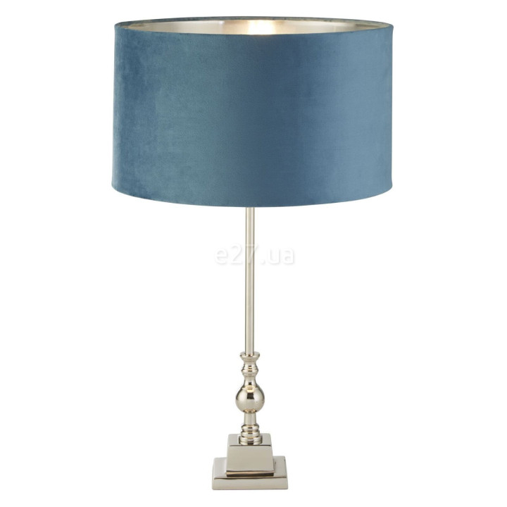 Настільна лампа Searchlight EU81214TE Whitby Table Lamp - Chrome Metal & Teal Velvet Shade · Searchlight · searchlight-eu81214te
