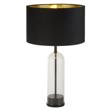 Настільна лампа Searchlight EU81710BK Oxford Table Lamp - Glass, Black Metal, Marble & Velvet Shade · Searchlight · searchlight-eu81710bk