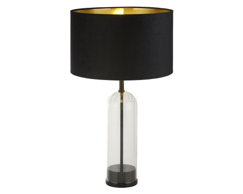 Настільна лампа Searchlight EU81710BK Oxford Table Lamp - Glass, Black Metal, Marble & Velvet Shade
