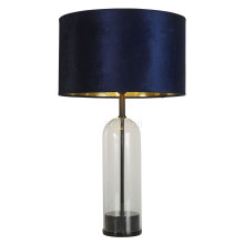 Настільна лампа Searchlight EU81711AZ Oxford Table Lamp - Glass, Black Metal, Marble & Navy Shade · Searchlight · searchlight-eu81711az