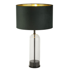 Настільна лампа Searchlight EU81711GR Oxford Table Lamp - Glass, Black Metal, Marble & Green Shade