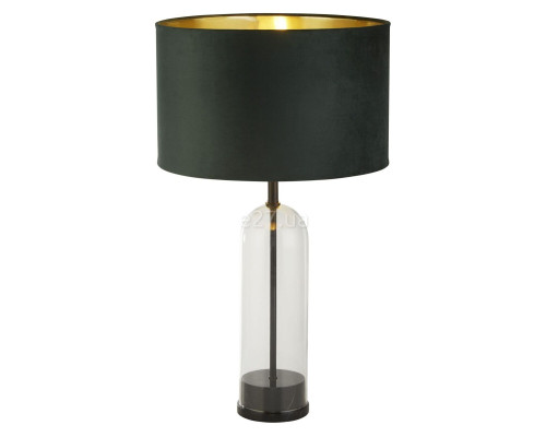 Настільна лампа Searchlight EU81711GR Oxford Table Lamp - Glass, Black Metal, Marble & Green Shade