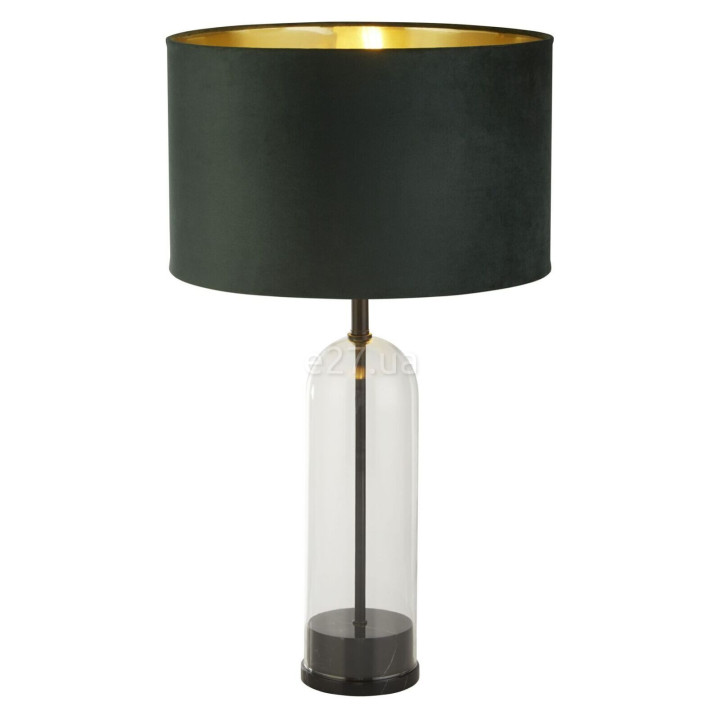 Настільна лампа Searchlight EU81711GR Oxford Table Lamp - Glass, Black Metal, Marble & Green Shade · Searchlight · searchlight-eu81711gr