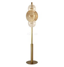 Торшер Searchlight EU88212-6BZ Wagon Wheel 6Lt Floor Lamp - Bronze, Clear & Amber Glass