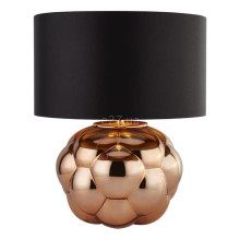 Настільна лампа Searchlight EU9711CU Fizz Table Lamp - Copper Glass With Black Drum Shade · Searchlight · searchlight-eu9711cu