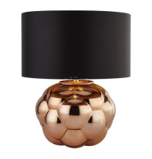 Настільна лампа Searchlight EU9711CU Fizz Table Lamp - Copper Glass With Black Drum Shade