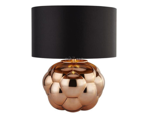 Настільна лампа Searchlight EU9711CU Fizz Table Lamp - Copper Glass With Black Drum Shade