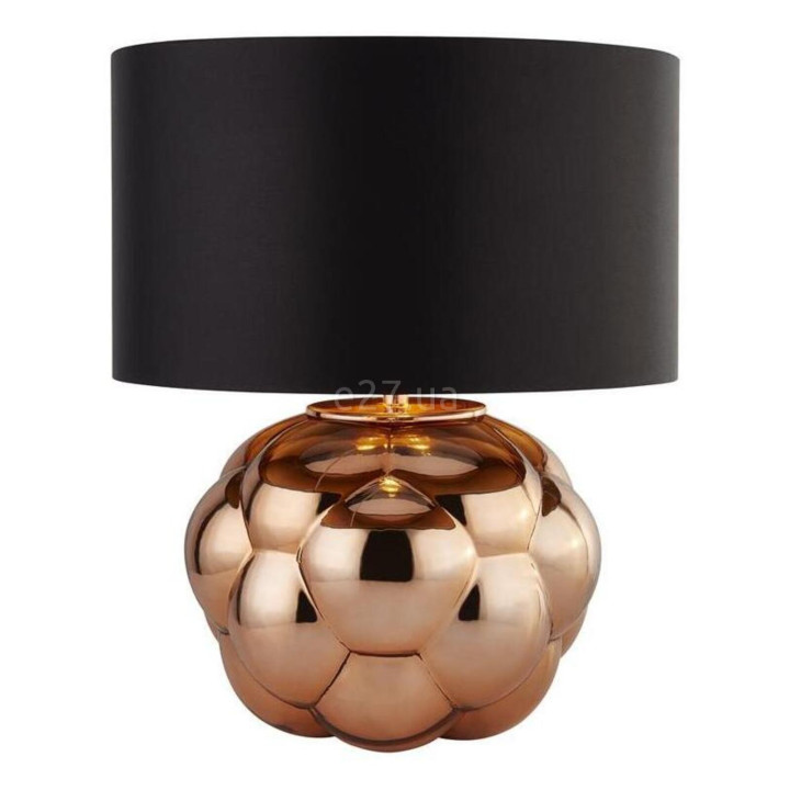 Настільна лампа Searchlight EU9711CU Fizz Table Lamp - Copper Glass With Black Drum Shade · Searchlight · searchlight-eu9711cu