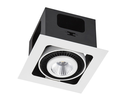 Точковий світильник Skarlat 61234 Suil RGL7115-1 1x12W WH+BK 4000K, 12 Вт, 970 лм, 4000K