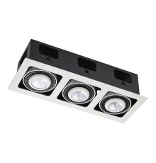 Точковий світильник Skarlat 61237 Suil RGL7115-3 3x12W WH+BK 3000K, 12 Вт, 2890 лм, 3000K