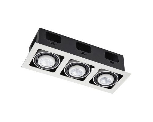Точковий світильник Skarlat 61238 Suil RGL7115-3 3x12W WH+BK 4000K, 12 Вт, 2890 лм, 4000K