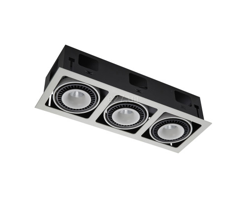 Точковий світильник Skarlat 61243 Suil RGL7116-3 3x18W WH+BK 3000K, 18 Вт, 4100 лм, 3000K