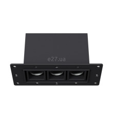 Точковий світильник Skarlat 61143 Lens RSL74145 3x2W BK 3000K, 2 Вт, 400 лм, 3000K
