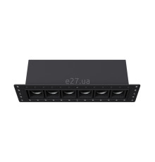 Точковий світильник Skarlat 61145 Lens RSL74146 6x2W BK 3000K, 2 Вт, 820 лм, 3000K