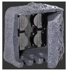 Блок розеток Trio 9962-11 Garden Socket, сірий, пластик, ip44