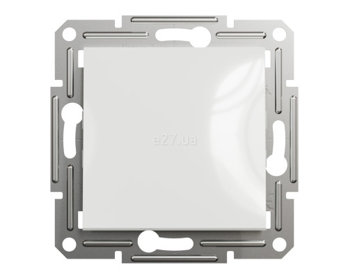 Перемикач перехресний 1-клавішний Schneider Electric EPH0570121 Asfora, 10A, білий, пластик, ip20, 1 клавіша, без підсвітки та індикації, для врізного монтажу