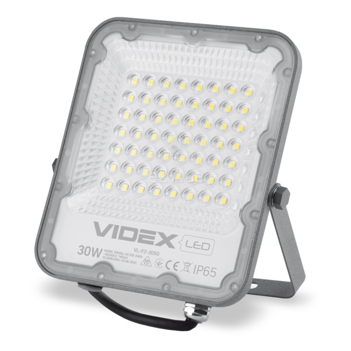 Прожектор Videx 25957 Premium VL-F2-305G, 30 Вт, 3900 лм, 5000K · VIDEX · videx-vl-f2-305g