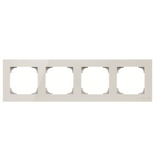Чотиримісна рамка ABB серія Sky 2CLA857400A3001 8574 CB біле скло