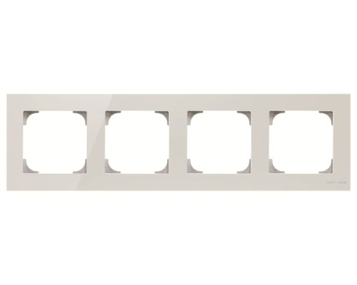 Чотиримісна рамка ABB серія Sky 2CLA857400A3001 8574 CB біле скло