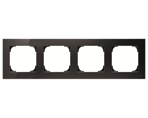 Чотиримісна рамка ABB серія Sky 2CLA857400A3101 8574 CN чорне скло