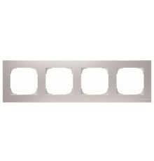 Чотирипостова рамка ABB серія Sky 8574 PL срібло