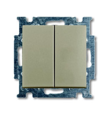 Двокнопковий вимикач ABB Basic 55 2CKA001012A2167 2006/5 UC-93-507 (шампань)