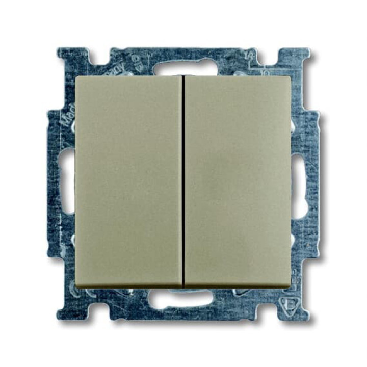 Двокнопковий вимикач ABB Basic 55 2CKA001012A2167 2006/5 UC-93-507 (шампань) · ABB · uk/dvoknopkovij-vimikach-abb-basic-55-2cka001012a2167-20065-uc-9