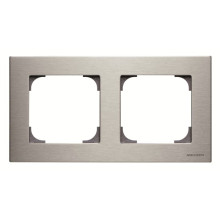 Двомісна рамка ABB серія Sky 2CLA857200A1401 8572 AI сталь · ABB · uk/dvomisna-ramka-abb-sky-2cla857200a1401-8572-ai-stal