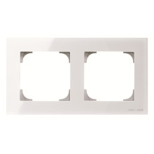 Двомісна рамка ABB серія Sky 2CLA857200A3001 8572 CB біле скло · ABB · uk/dvomisna-ramka-abb-sky-2cla857200a3001-8572-cb-bile-sklo