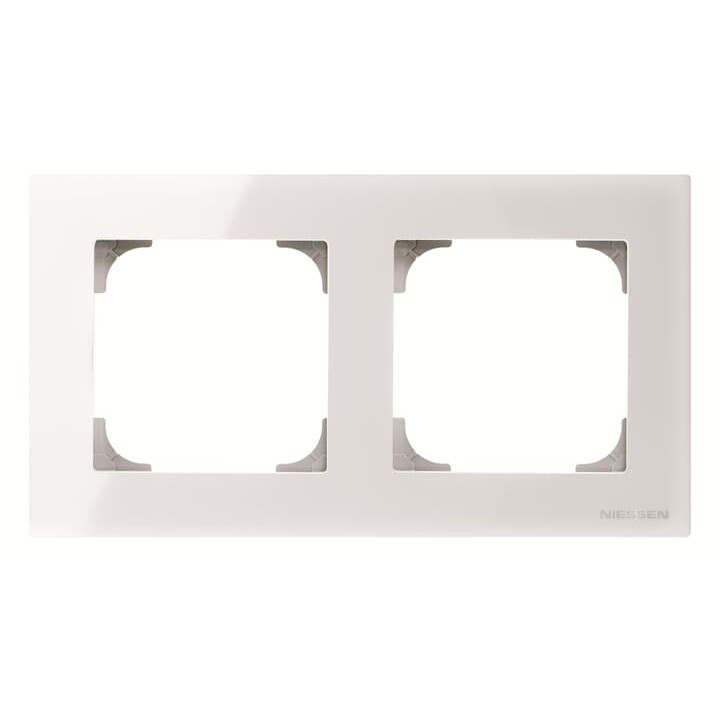 Двомісна рамка ABB серія Sky 2CLA857200A3001 8572 CB біле скло · ABB · uk/dvomisna-ramka-abb-sky-2cla857200a3001-8572-cb-bile-sklo