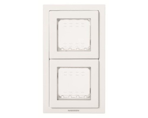 Двомісна рамка ABB Zenit 2CLA327200N1101 N3272 BL IP55 (білий)