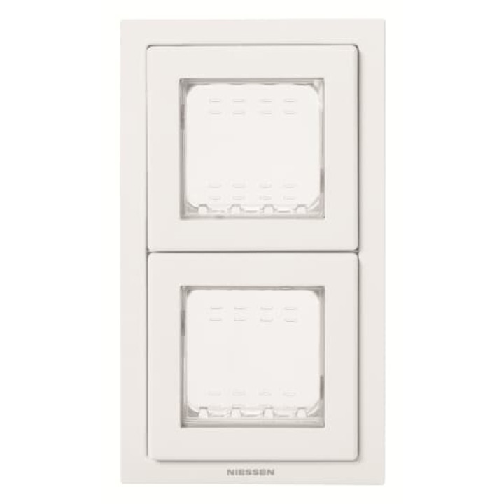 Двомісна рамка ABB Zenit 2CLA327200N1101 N3272 BL IP55 (білий) · ABB · uk/dvomisna-ramka-abb-zenit-2cla327200n1101-n3272-bl-ip55-bilij