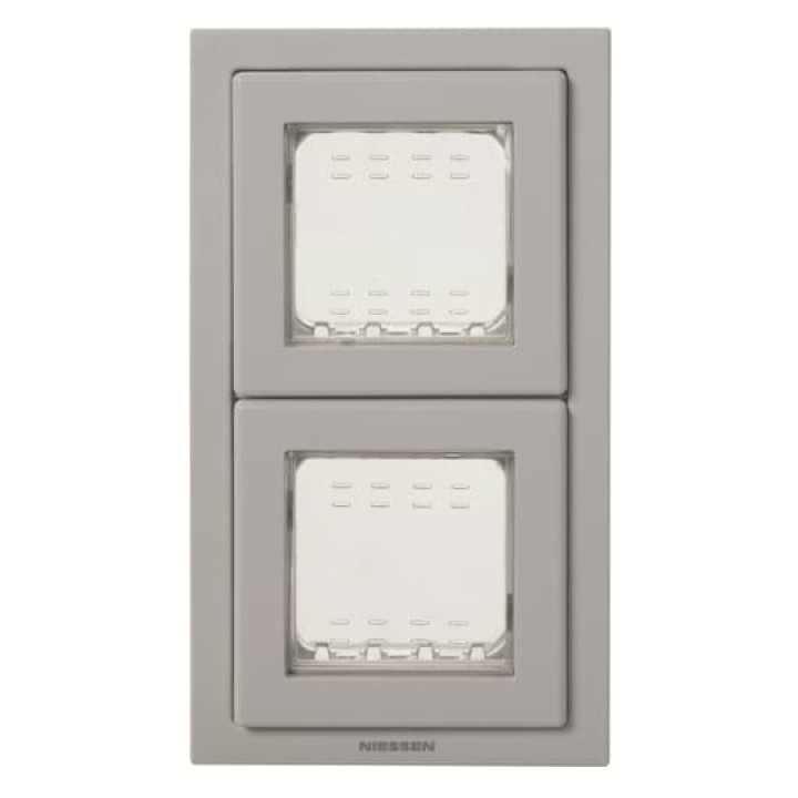Двомісна рамка ABB Zenit 2CLA327200N1701 N3272 GR IP55 (сіра) · ABB · uk/dvomisna-ramka-abb-zenit-2cla327200n1701-n3272-gr-ip55-sira-2