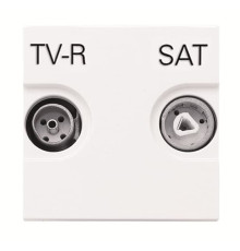 Кінцева TV-R SAT розетка ABB Zenit 2CLA225170N1101 N2251.7 BL (білий)