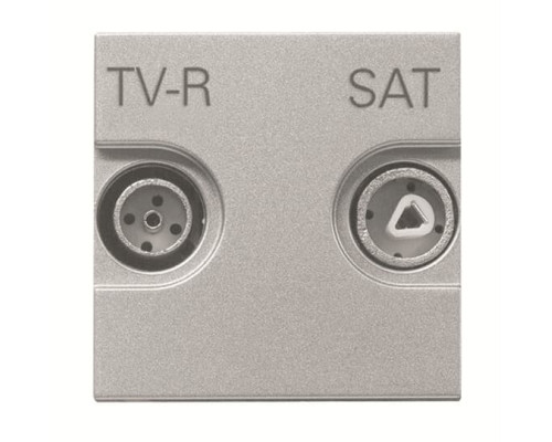 Кінцева TV-R SAT розетка ABB Zenit 2CLA225170N1301 N2251.7 PL (срібло)