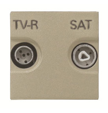 Кінцева TV-R SAT розетка ABB Zenit 2CLA225170N1901 N2251.7 CV (шампань)
